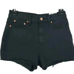 PINK High Waist Denim Black Shorts Size 26 Cut Off NWT.